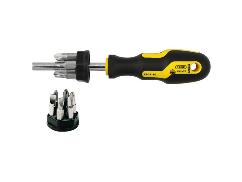 držák bitů 1/4" mag. s bity PL,PH,PZ,TRX s rukojet - NB8801-10