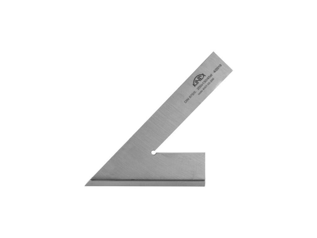 Úhelník příložný 45° DIN 875/2, 25x5 mm/200x130 mm KINEX - KI4007-02-200