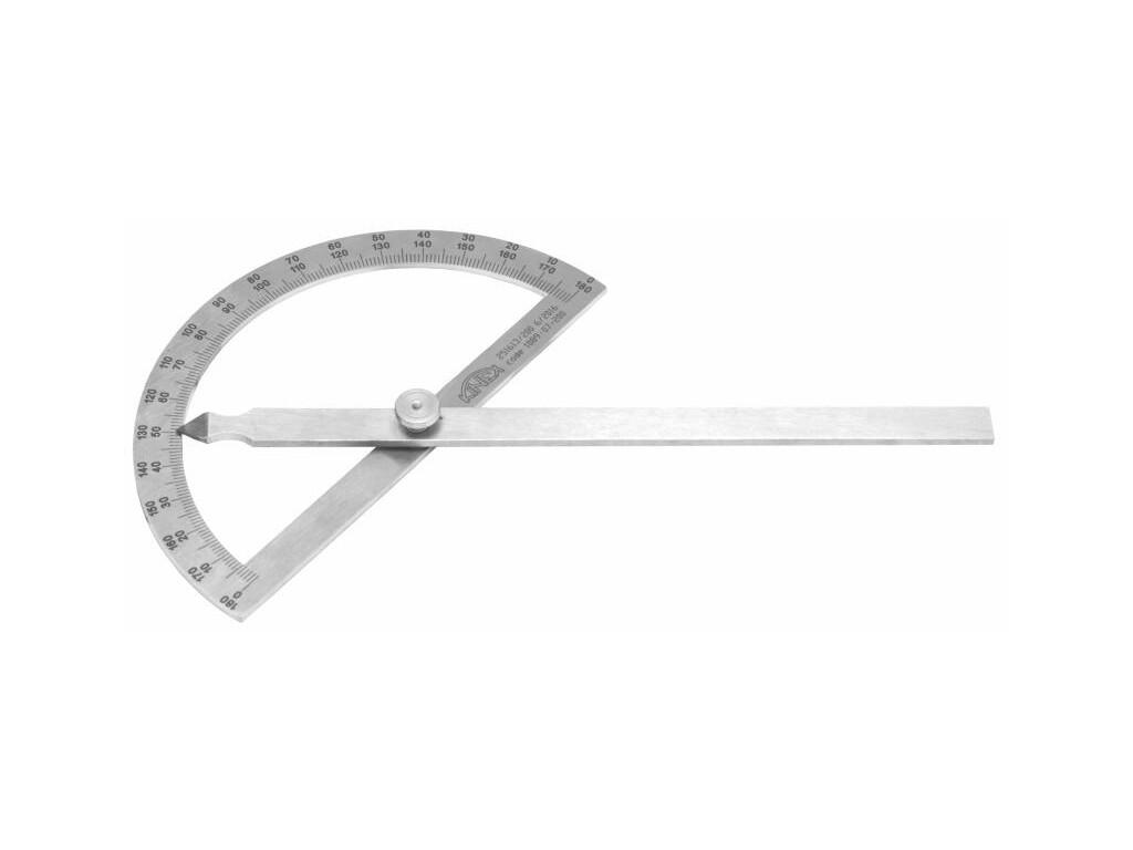 Úhloměr KINEX obloukový NEREZ 0-180°, 120x200 mm KINEX - KI1089-07-120