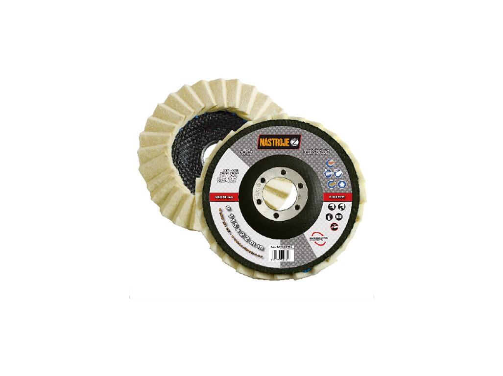 Kotouč leštící plsťový 125x22 na ocel, nerez, plast, kámen, dřevo - IM-10-DF125