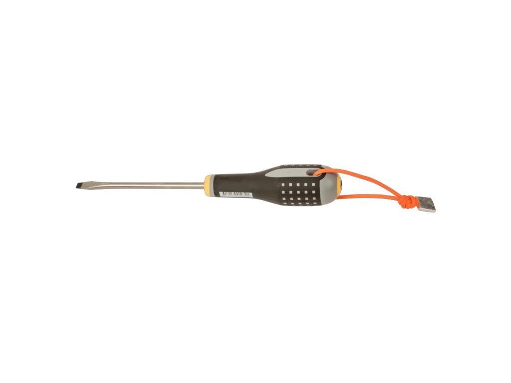 ERGO™ plochý šroubovák s a bezpečnostním poutkem. Připraveno pro práci ve výškách - 1,2 mm, 6 x 125 mm - BA-TAHBE-8155