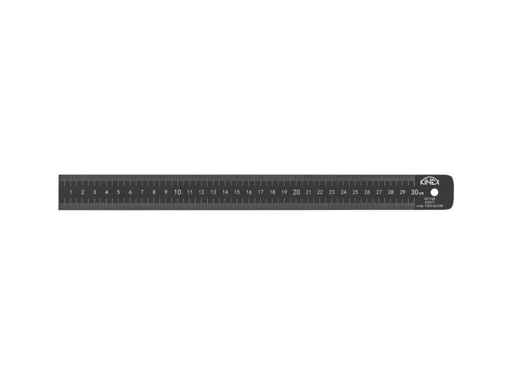 Měřítko ocelové tenké 500x25x1 mm EC I BLACK COAT, vhodné pro kalibrace KINEX - KI1023-02-050