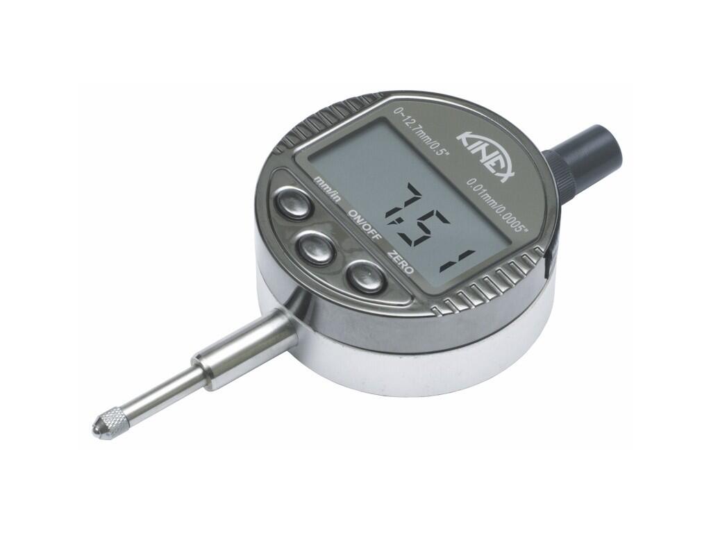 Úchylkoměr číselníkový 0-12,7 mm 0,01 mm Φ60 mm digitální, kovové pouzdro, IP54 KINEX - KI1155-25-010