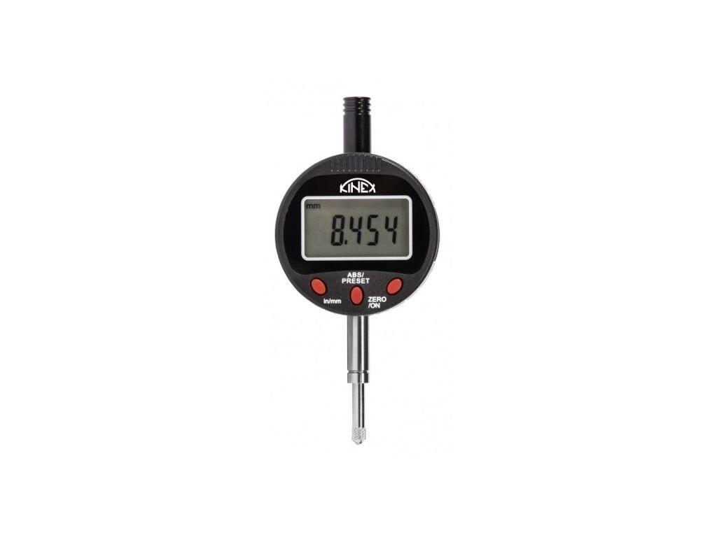 Úchylkoměr číselníkový 0-12,7 mm 0,001 mm Φ60 mm digitální, kovové pouzdro, IP54 KINEX - KI1155-25-001