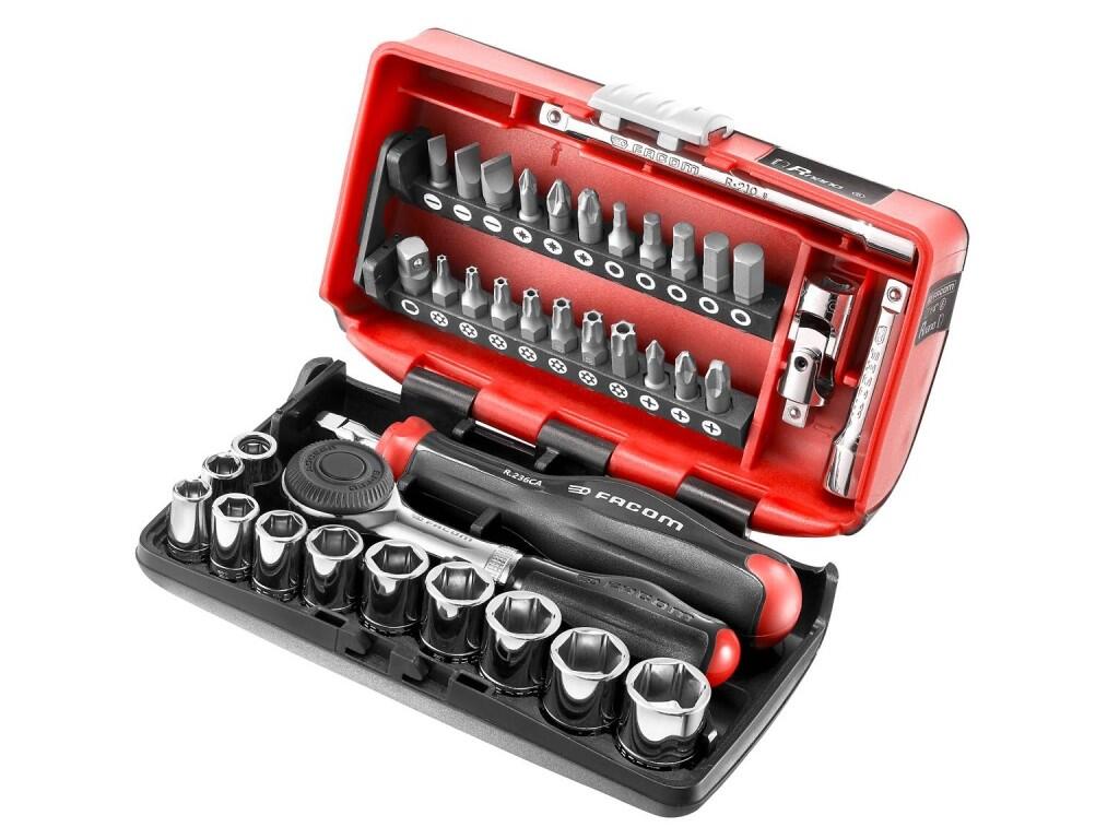 SADA 1/4" 6HR. HLAVIC S RÁČNOU R.360 (PALCOVÉ ROZMĚRY) - FC-R.360NANO-U1