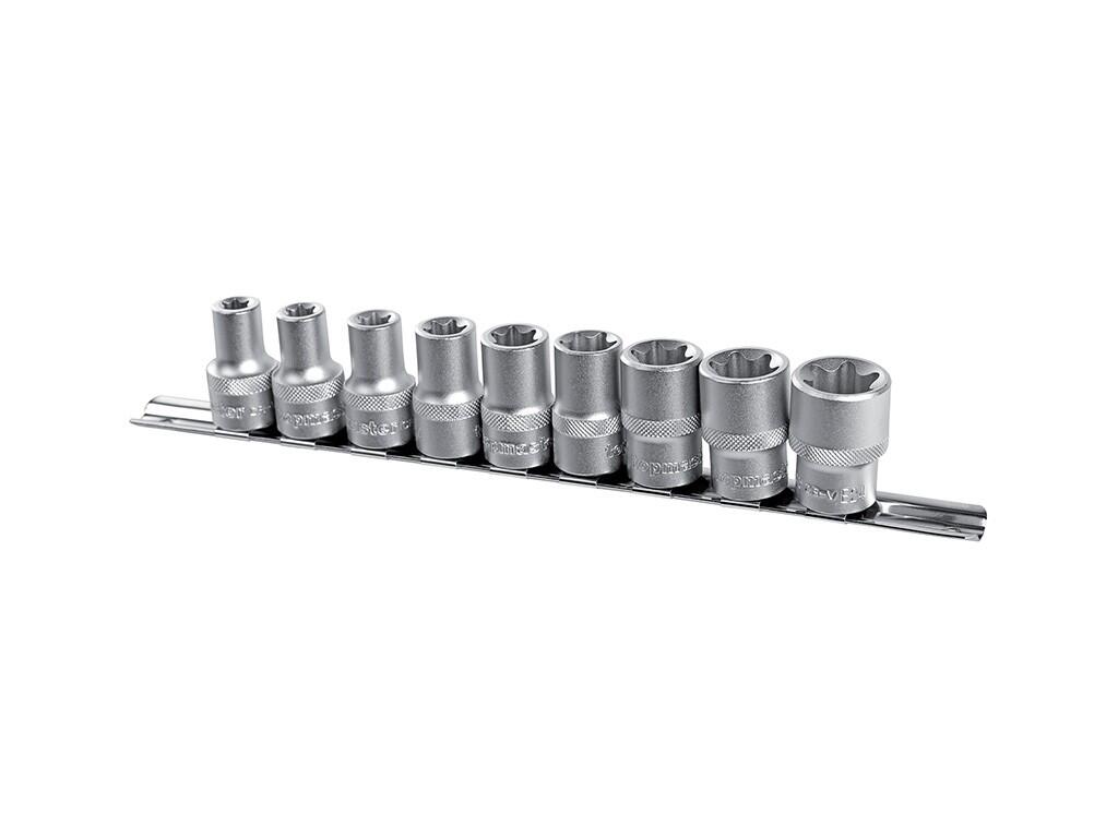 Sada hlavic 1/2" E10-E24 na liště TMP - TM-330150