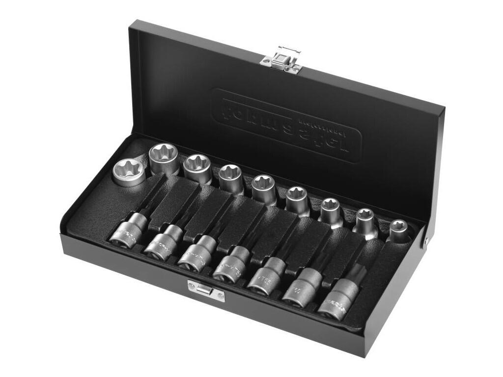 Sada hlavic TORX 1/2" 16 dílná (E10,E11,E12,E14,E16,E18,E20,E22,E24; T30,T40,T45,T50,T55,T60,T70) CR-V TMP - TM-330151