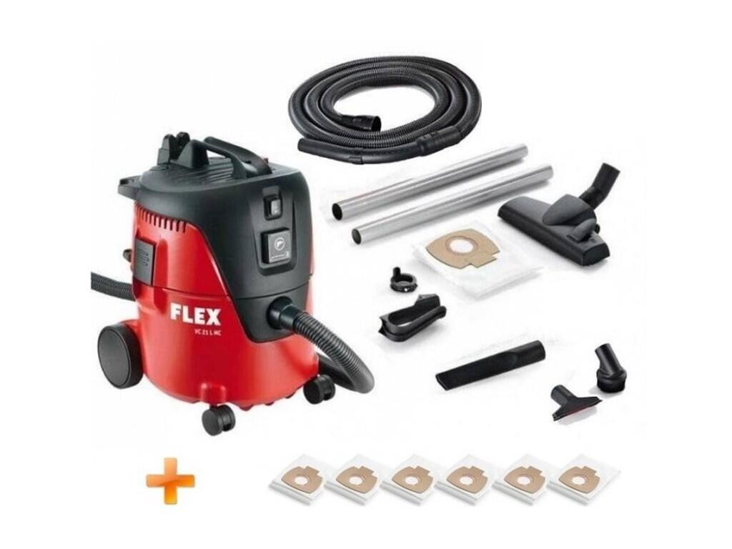 VC 21 L MC 230/CEE Průmyslový vysavač + vliesové filtrační sáčky 5ks + úklidové příslušenství - FLEX - FX-409979