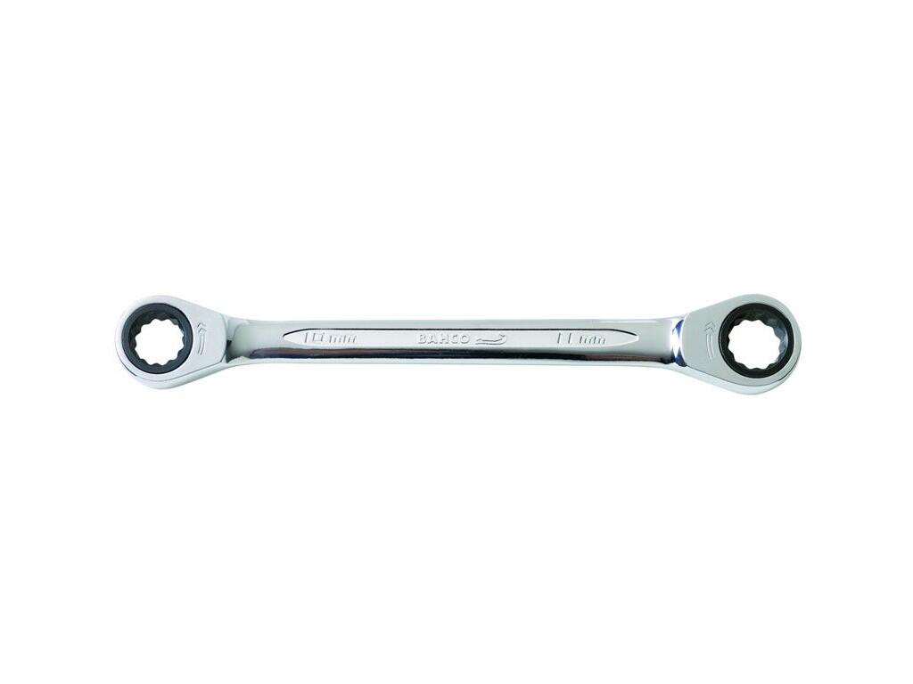 Klíč oboustranný očkový, ráčnový, kovaný, chromovaný, 17-19mm, délka 230mm b1 - BA-1320RM-17-19