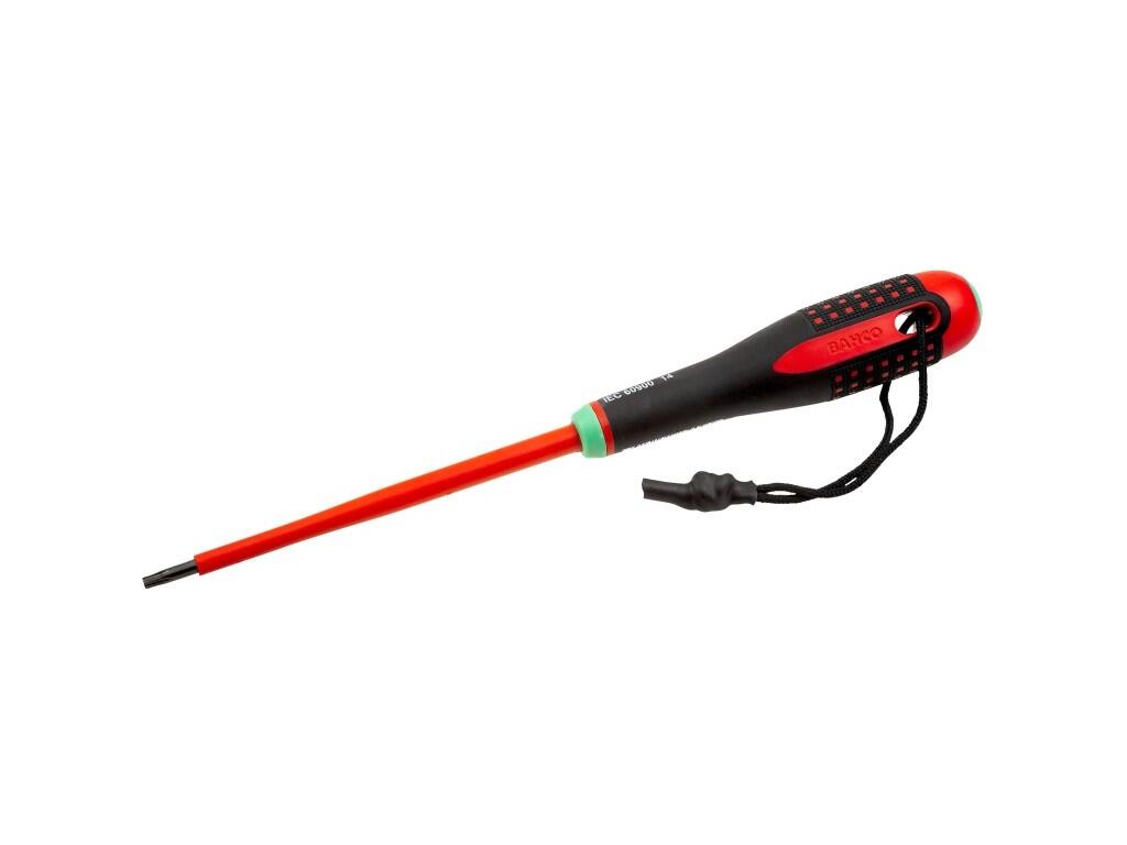 Izolované šroubováky ERGO™ na šrouby s drážkou TORX® s kevlarovým lankem. Připraveno pro práci ve výškách – T10 - BA-TAHBE-8910S