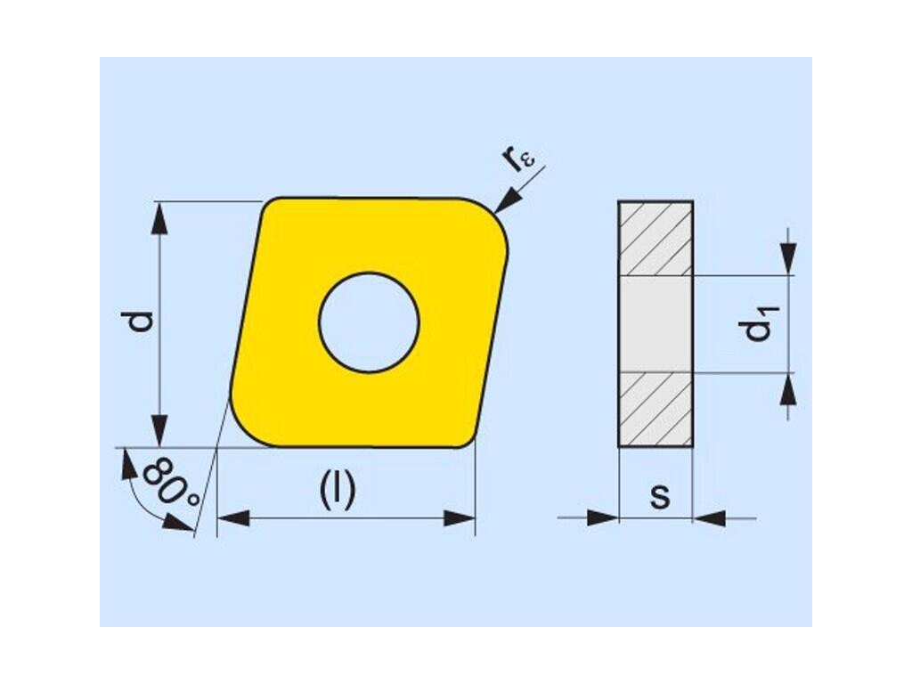 Soustružnické VBD negativní 80023179 / 6755944 CNMX 19 A1 -S- PRAMET - PM-CNMX-190740SN-RF-T9315