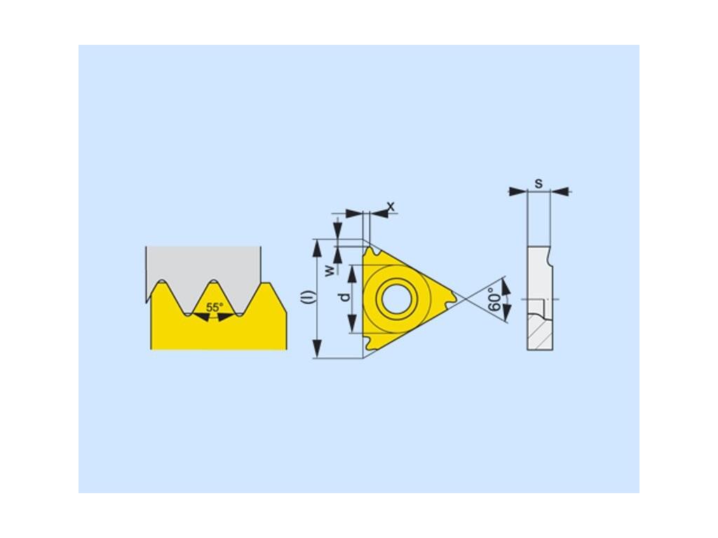 Soustružnické VBD závitové + zapichovací 80017751 / 6755235 TN W EXT C3 -S- PRAMET - PM-TN-16ER190W-T8030