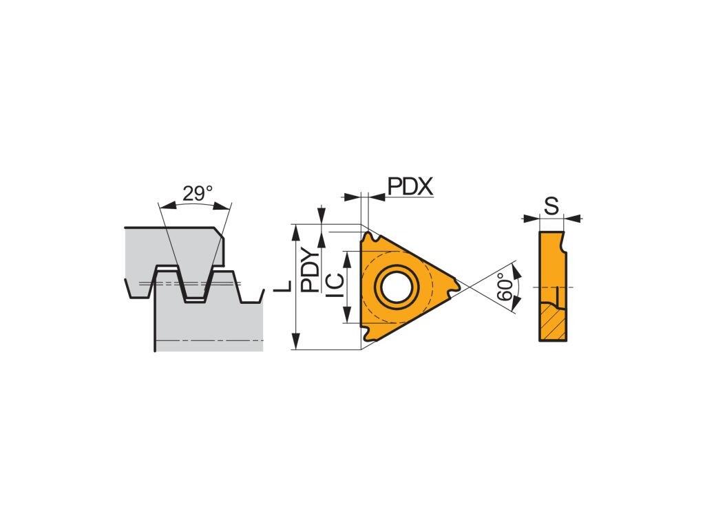 Soustružnické VBD závitové + zapichovací 80017880 / 6755364 TN ACME EXT C3 -S- PRAMET - PM-TN-22ER060ACME-T8030