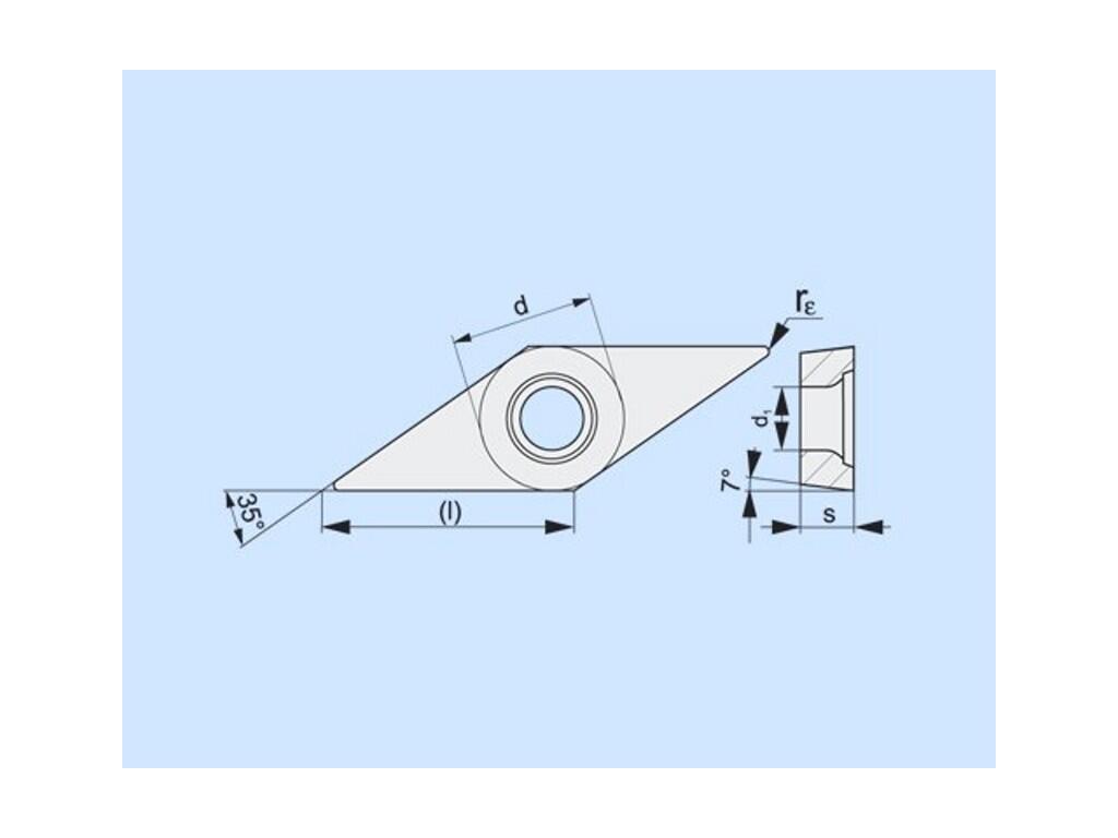 Soustružnické VBD pozitivní 80023108 / 6755904 VCMW A2 -S- PRAMET - PM-VCMW-160404-T5305