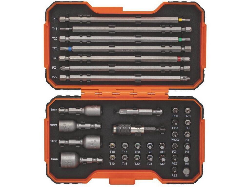 Sada bitů 1/4" 35-dílná + držák bitů 1/4" s lock systémem - BA-59/S35BC