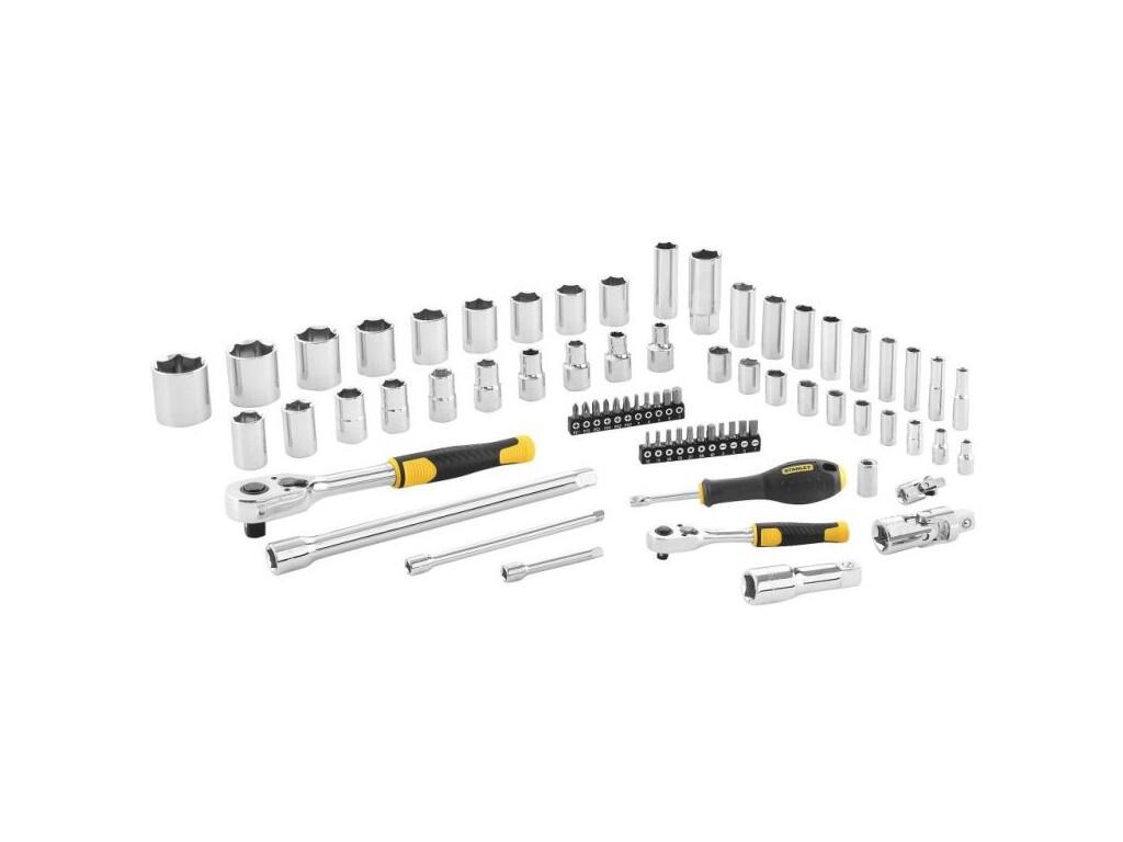 72dílná sada 1/4" + 1/2" nářadí - 6hranné hlavice (5,5 - 14 mm + 8 - 32 mm) - ST-STMT82831-1