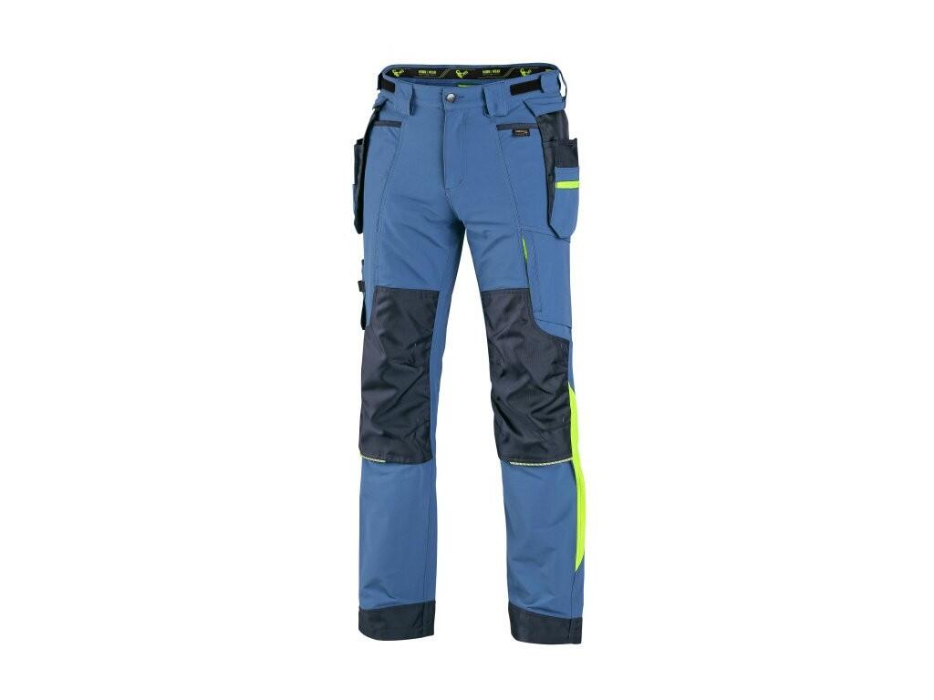Kalhoty CXS NAOS pánské, modro-modré, HV žluté doplňky, vel. 46 b1/20 - CN-1020-100-406-46