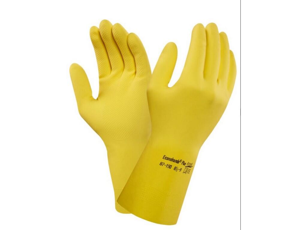 Rukavice ANSELL ECONOHANDS PLUS 87-190, máčené v latexu, vel. 7 b1/12/144 - CN-3420-004-150-07