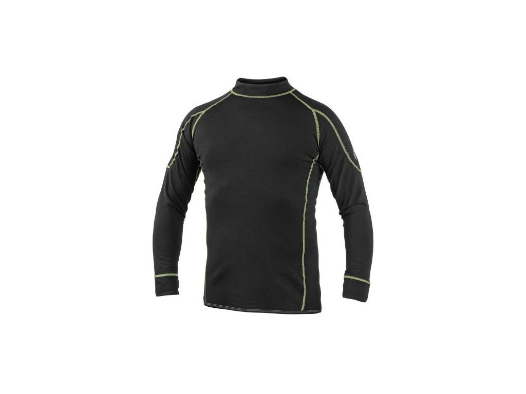 Tričko REWARD, funkční, dlouhý rukáv, pánské, černo-zelené, vel. XXXL b1/50 - CN-1720-002-808-97