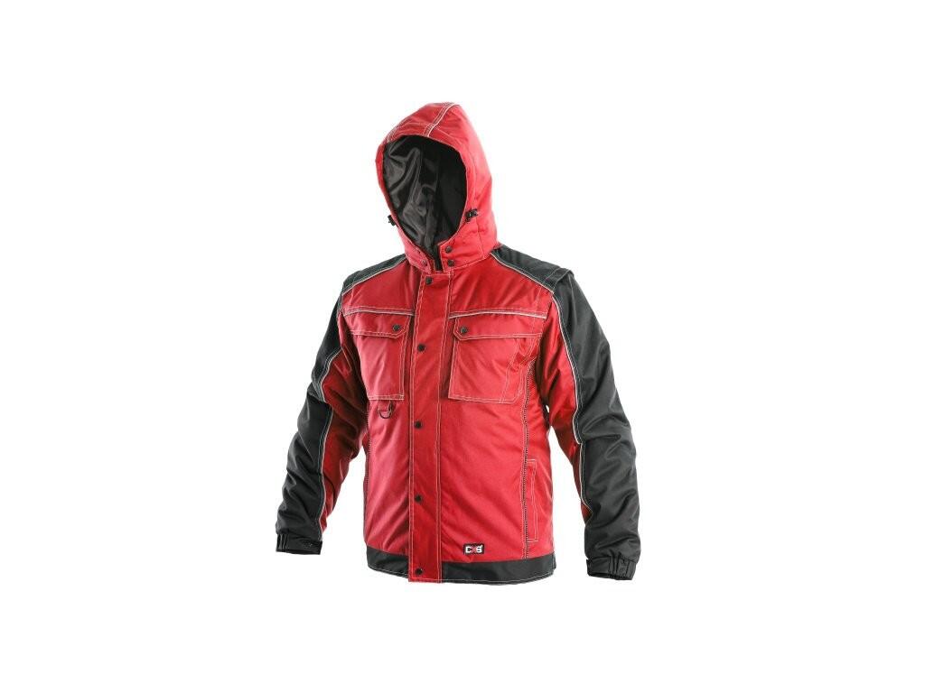 Bunda CXS IRVINE, zimní, pánská, červeno-černá, vel. 2XL b1/10 - CN-1210-001-260-96