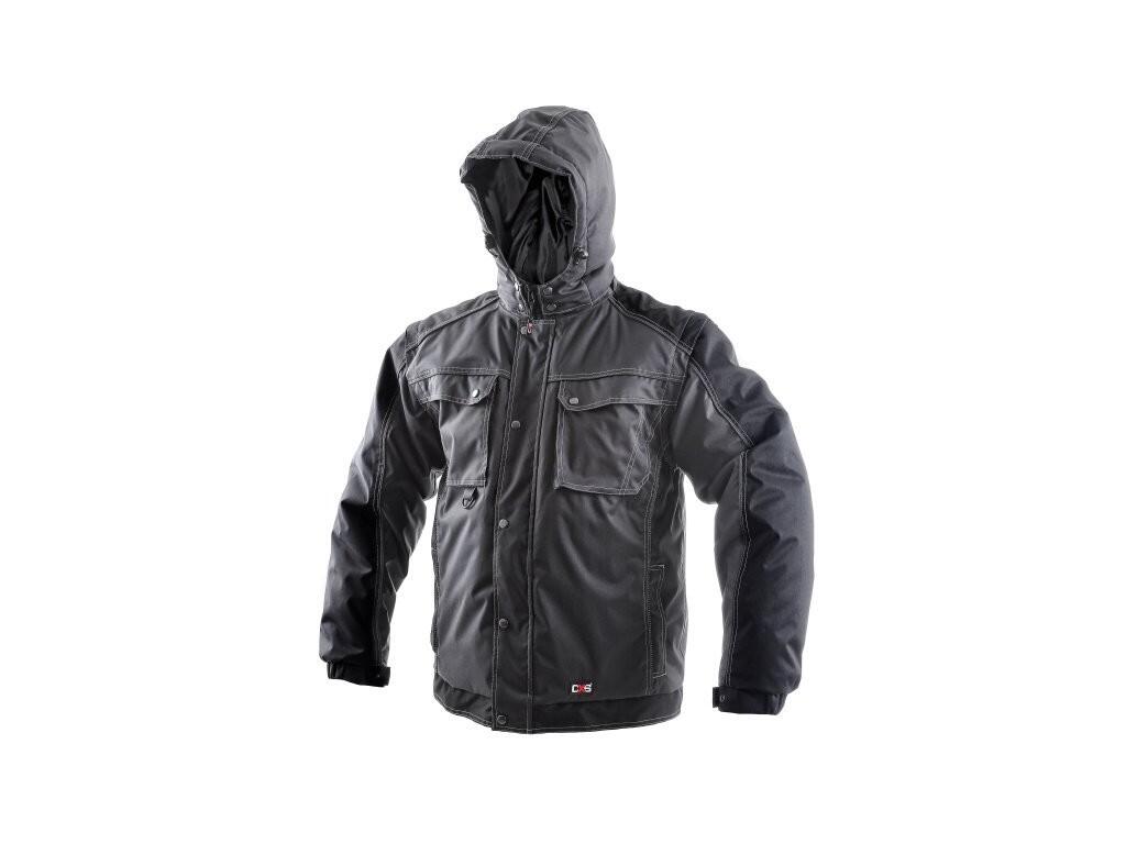 Bunda CXS IRVINE, zimní, pánská, šedo-černá, vel. L b1/10 - CN-1210-001-710-94