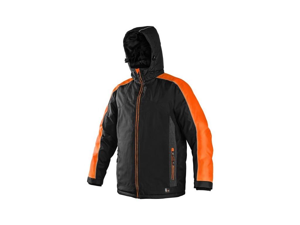 Bunda  CXS BRIGHTON, zimní, černo-oranžová, vel. XL b1/10 - CN-1210-078-803-95