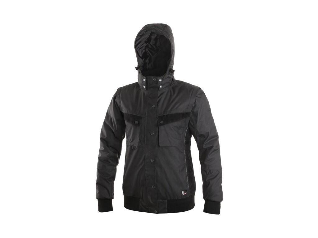 Bunda CXS IRVINE, zimní, DÁMSKÁ, šedo-černá, vel. XS b1/10 - CN-1210-098-710-91