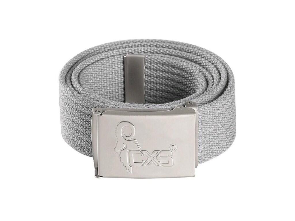 Opasek CXS KARUK, šedý, 3,5 cm, textilní, spona s logem CXS b1/1 - CN-6110-092-700-00