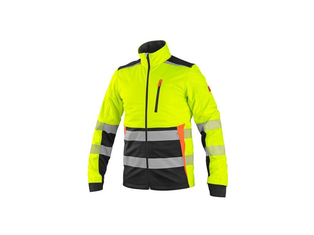 Bunda CXS BENSON, výstražná, softshell, žluto-černá, vel. S b1/10 - CN-1117-001-160-92