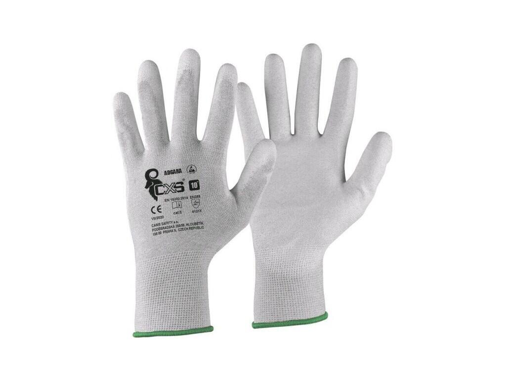 Rukavice CXS ADGARA, antistatické, ESD, povrstvená dlaň a prsty, vel. 7 - CN-3670-034-714-07
