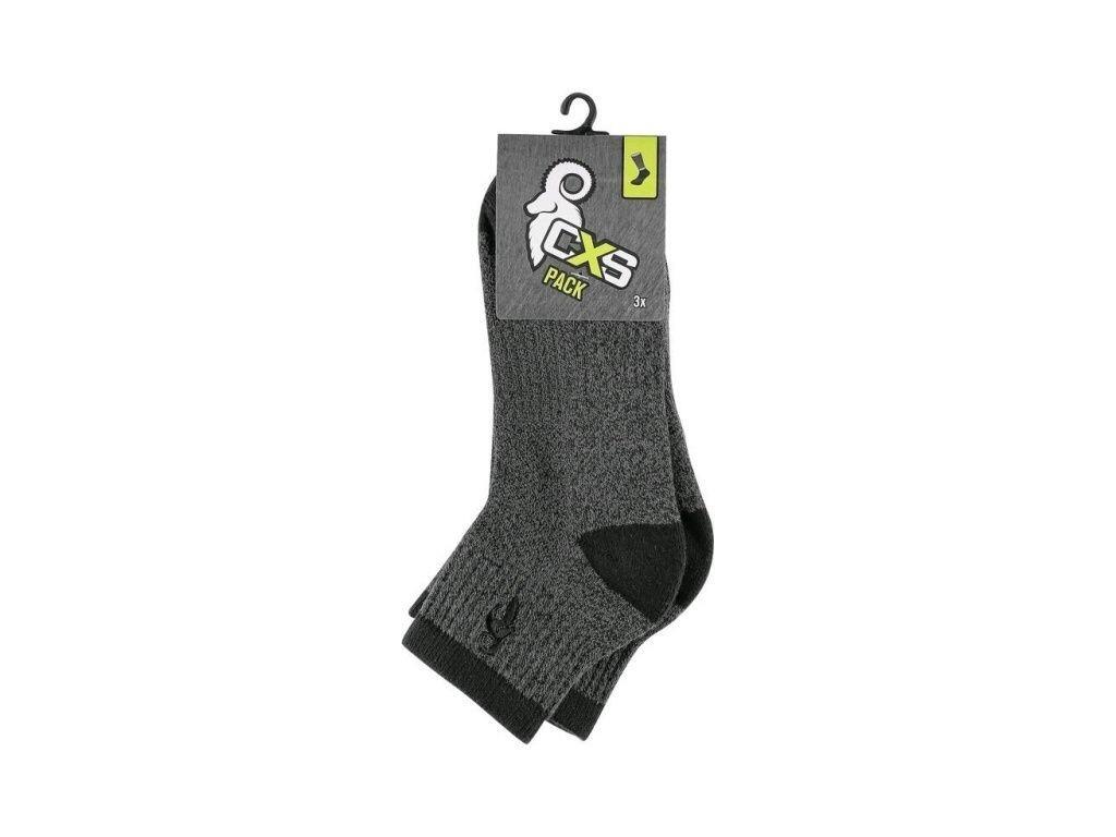 Ponožky CXS PACK, tmavě šedé, 3 páry, vel. 40 - 42 b1/60 - CN-1830-051-718-42