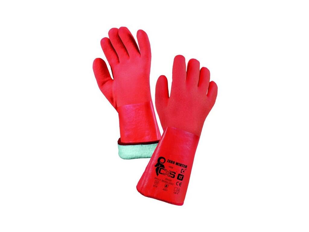 Rukavice ZARO WINTER, zimní, máčené v PVC, oranžové, vel. 11 b1/12/60 - CN-3700-012-250-11