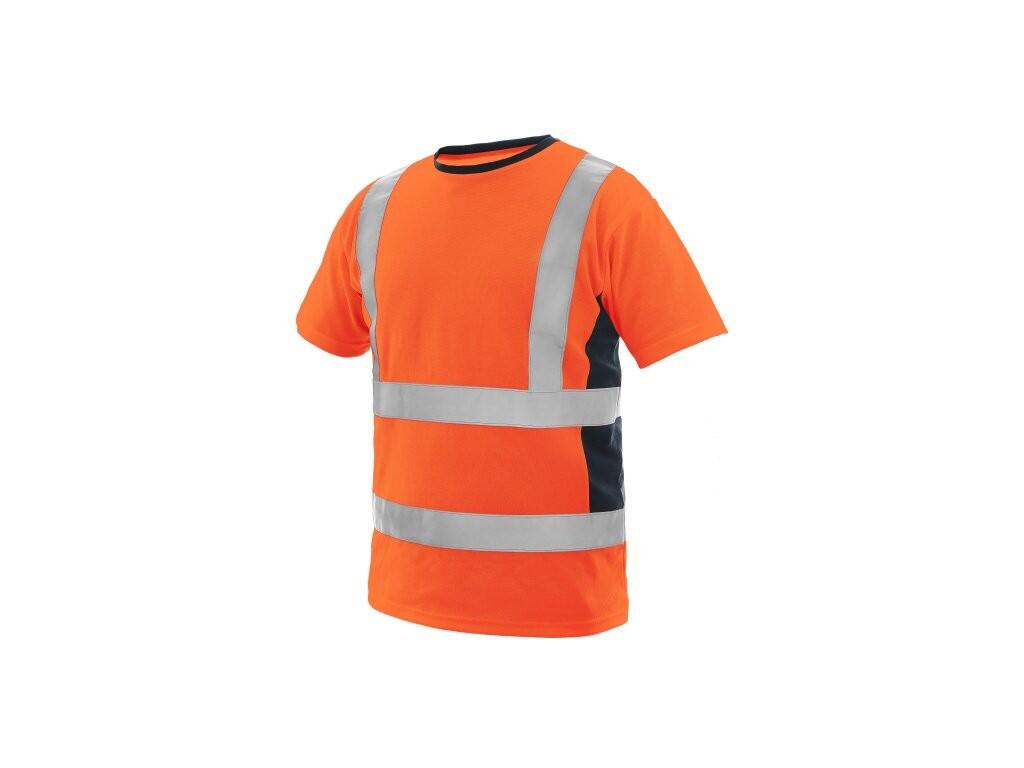 Tričko EXETER, výstražné, pánské, oranžovo-modré, vel. XL - CN-1113-020-205-95