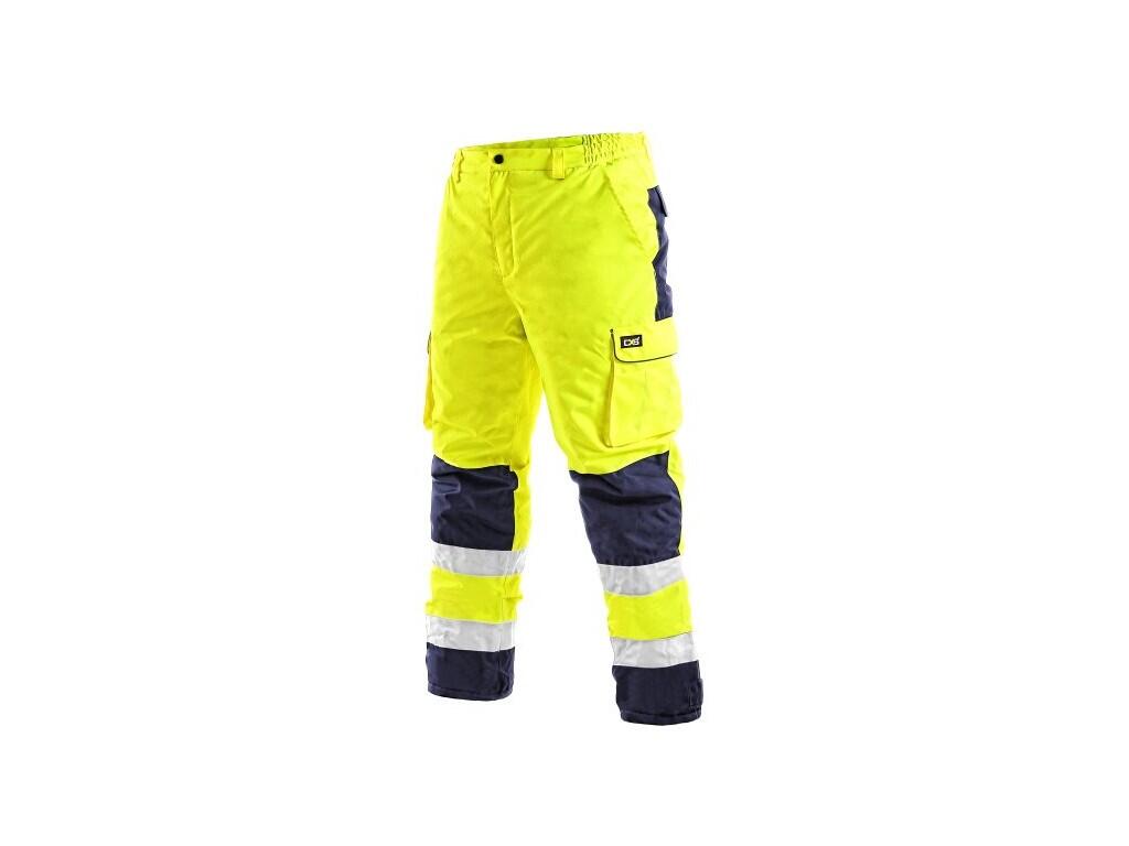Kalhoty CARDIFF, výstražné, zateplené, pánské, žluté, vel. XXL - CN-1111-001-155-96