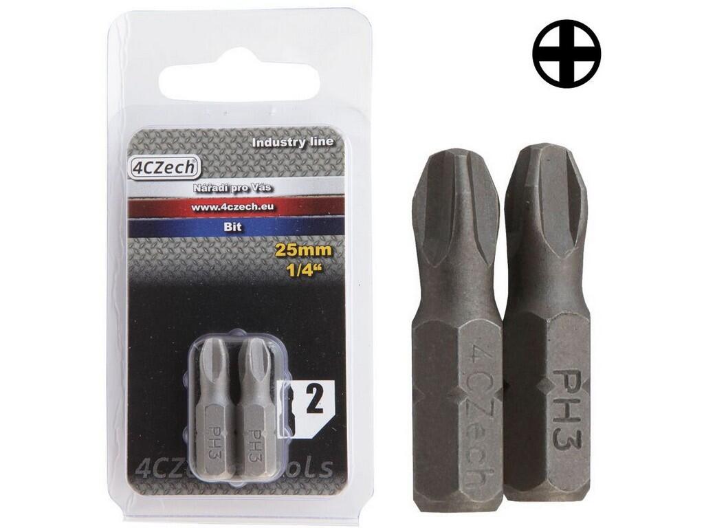 Bit 1/4" PH 4 délka 25mm balení 2ks - 4CZ-8072-04