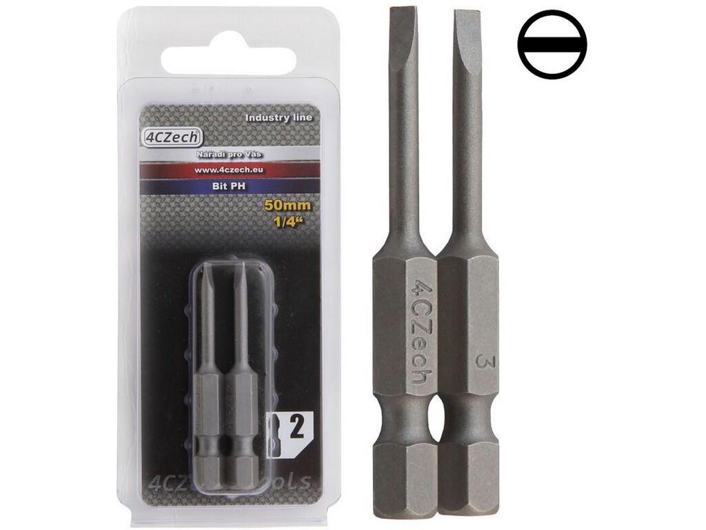 Bit 1/4" PL 0,5x4mm délka 50mm balení 2ks - 4CZ-8081-40
