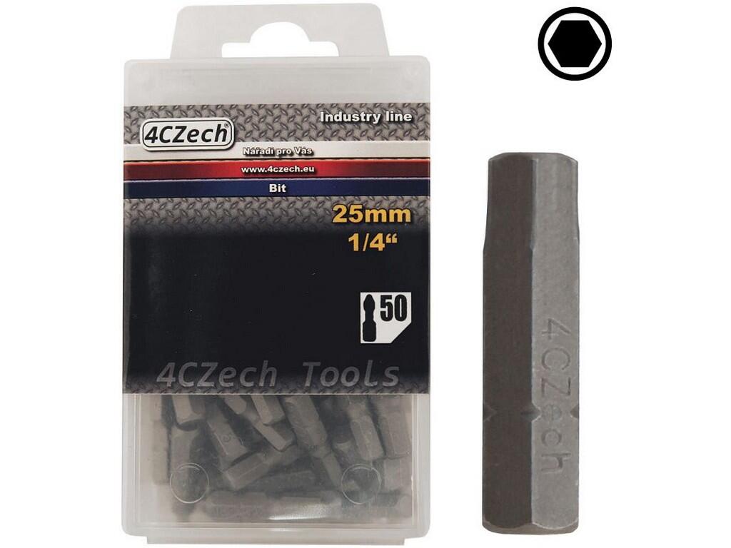 Bit 1/4" 6HR 4mm délka 25mm balení 50ks - 4CZ-8076-40-50