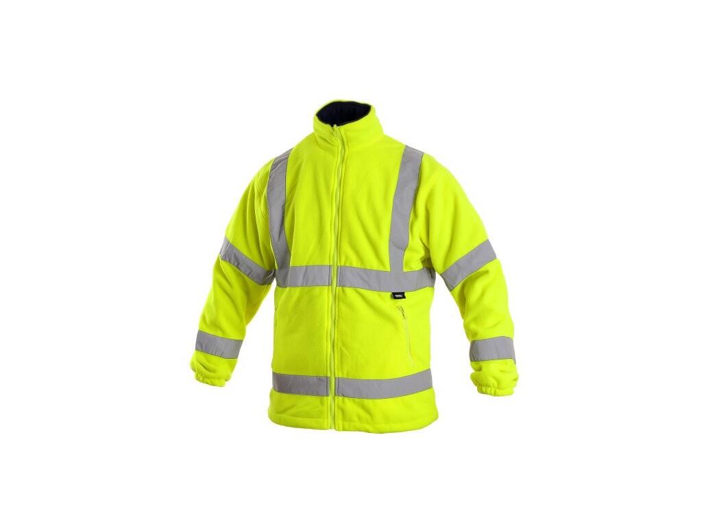 Bunda CXS PRESTON, výstražná, softshell, žluto - modrá, vel. L b1/10 - CN-1115-023-155-94