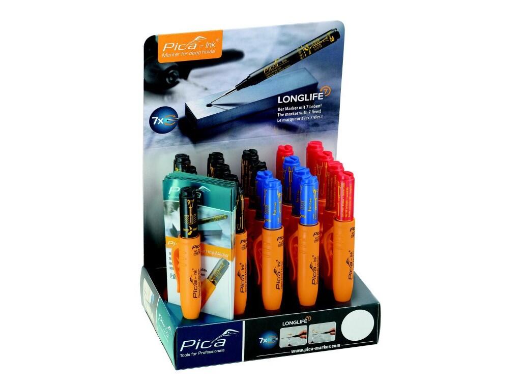 PICA INKOUSTOVÉ PERMANENTNÍ ZNAČKOVAČE DISPLAY BASIC 10x 150/46, 5x 150/40, 5x 150/41 - PC-150/20