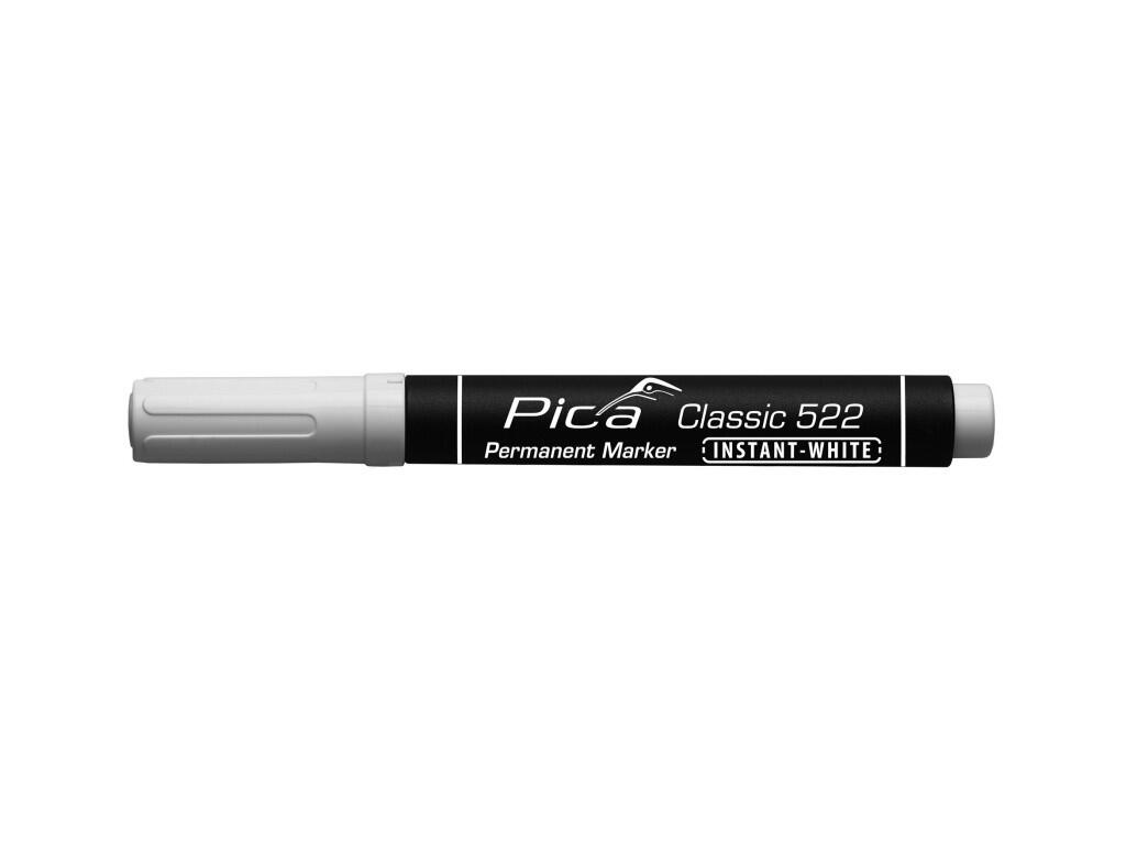 FIX - PERMANENTNÍ ZNAČKOVAČ - VODNÍ BÁZE - VÁLCOVÝ HROT ŠPIČATÝ 2,5mm - 5mm - PÍŠE NA VĚTŠINU POVRCHŮ - 10ks V BALENÍ, CENA ZA 1 ks - BÍLÝ - PC-522/52