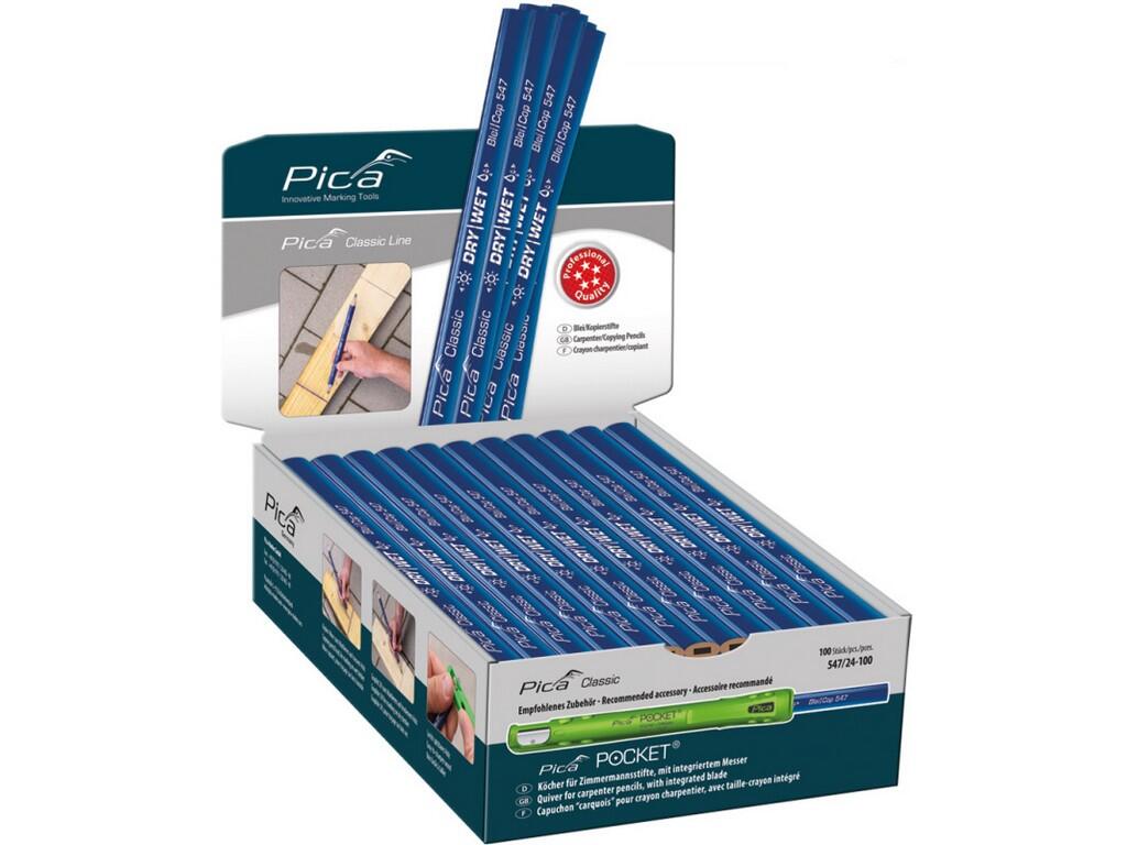 PICA CLASSIC DRY&WET - DŘEVĚNÁ DVOUSTRANNÁ TUŽKA 1ks - DRY = KLASICKÁ TUHA 2H, WET = SPECIÁLNÍ GRAFITOVÁ TUHA FIALOVÉ BARVY - VODOUROZPUSTNÁ - PÍŠE NA SUCHÉ I M - PC-547/24