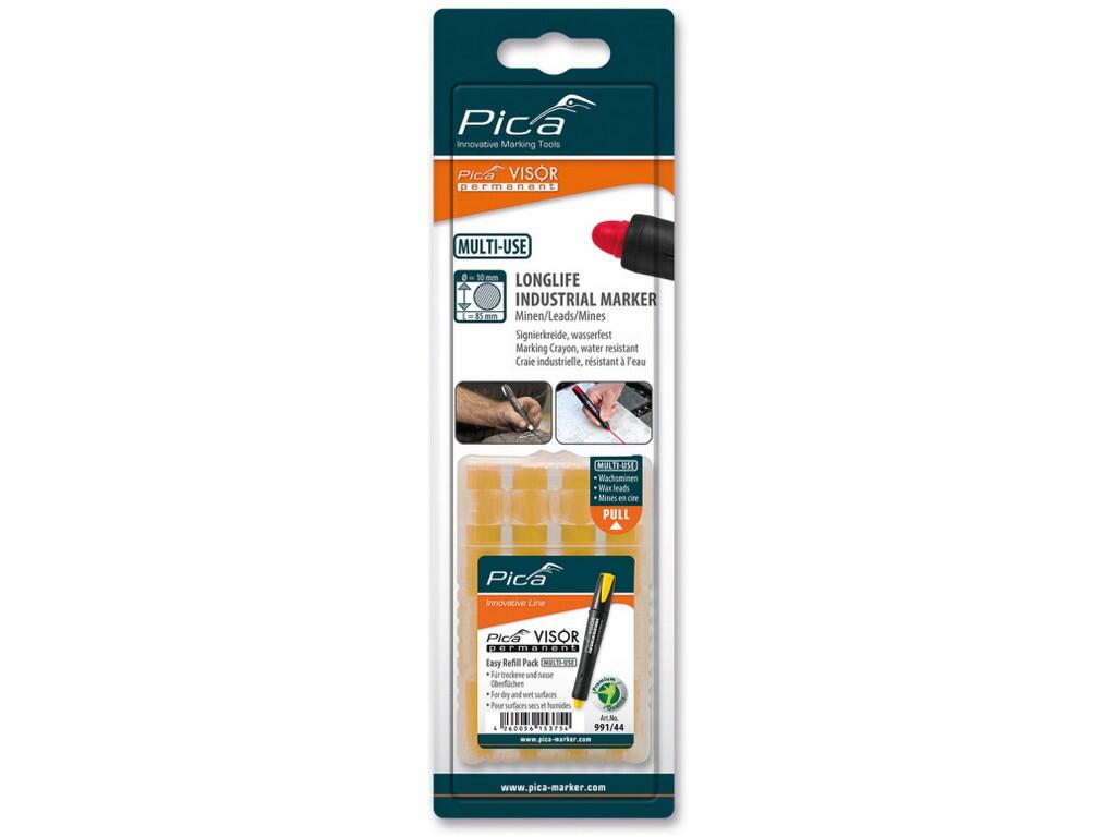 TUHY NÁHRADNÍ PRO PICA VISOR PERMANENT - 4ks V BALENÍ - ŽLUTÉ - BLISTER - PC-991/44/SB