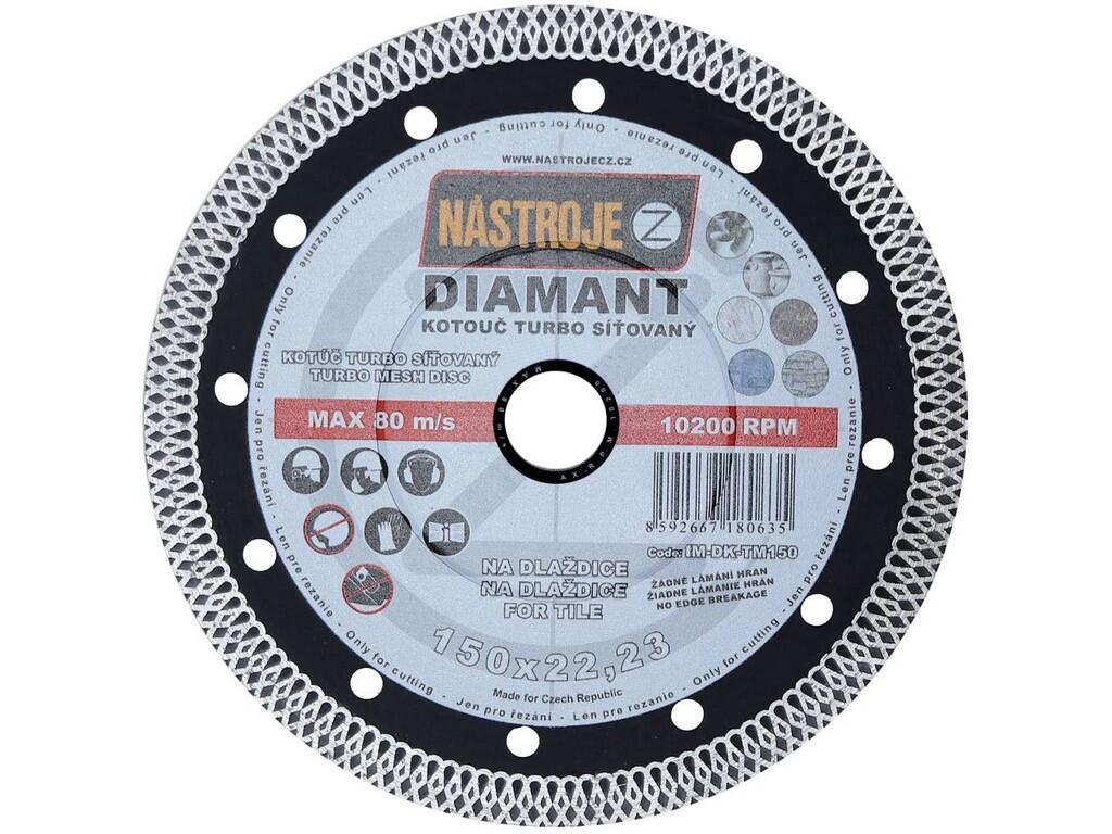 Kotouč diamantový TURBO síťovaný 180x1,6x22mm - IM-DK-TM180