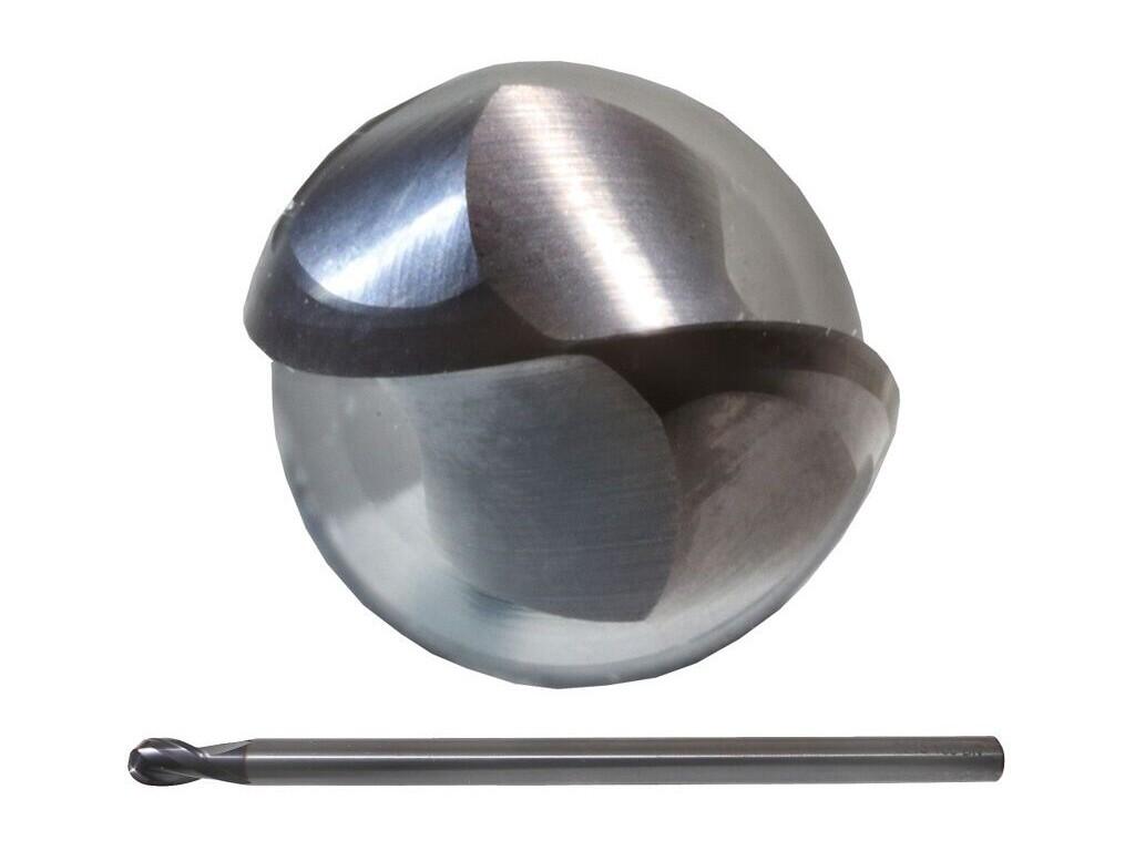 Fréza 3-100/8mm, 2břity, stopka 3mm, R1,5, kopírovací rádiusová, extra dlouhá - CZTK-6215-030-BN-HA