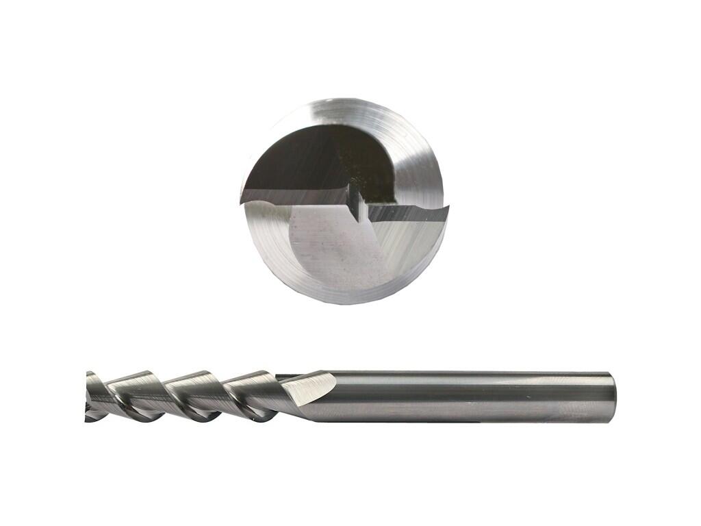 Fréza 12-100/45mm, 2břity, stopka 12mm čelní válcová, břit přes střed, na neželezné kovy, prodloužená - CZTK-6234-120-GS-AL-HA