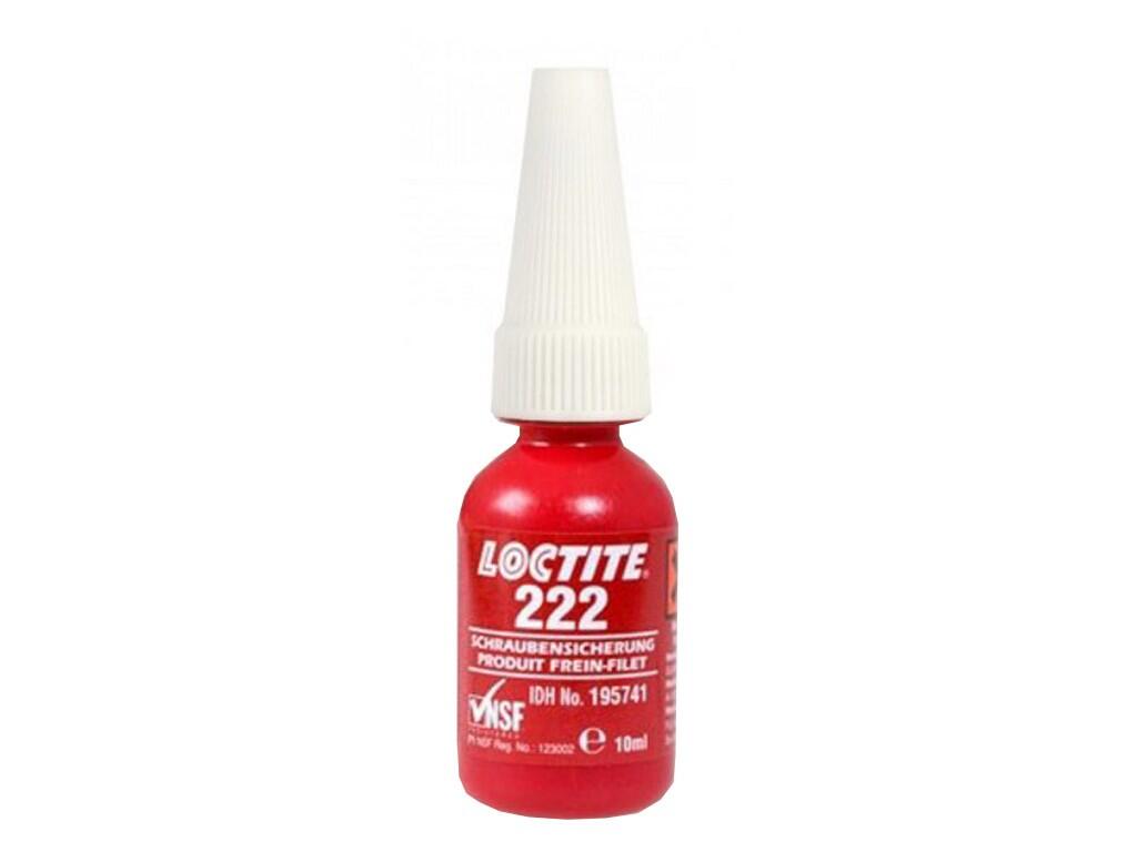 Loctite 222 / 10 ml pro zajišťování a těsnění závitových spojů, které vyžadují snadnou demontáž za použití běžného ručního nářadí - LC-222-010