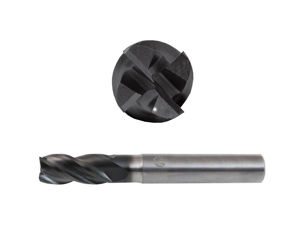 Fréza 1,5-39/5mm 4břity, stopka 3mm, čelní válcová, břit přes střed - CZTK-6442-015-GS-HA