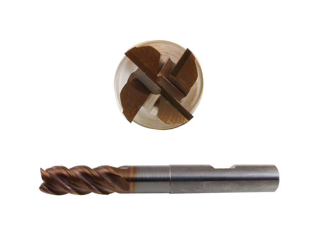 Fréza 20-130/38/80mm, 4břity, stopka 20mm, čelní válcová, břit přes střed, prodloužená, HPC - CZTK-8463-200-GS-HB