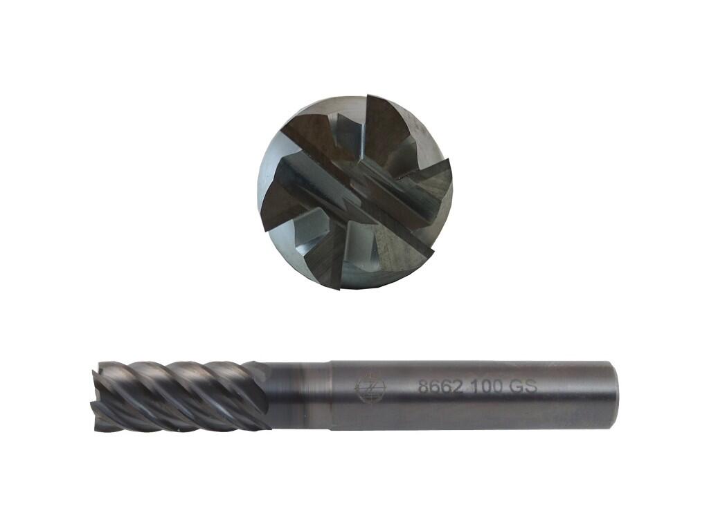 Fréza 6-57/13/21mm, 6břitů, stopka 6mm, čelní válcová, břit přes střed, dokončovací - CZTK-8662-060-GS-HB