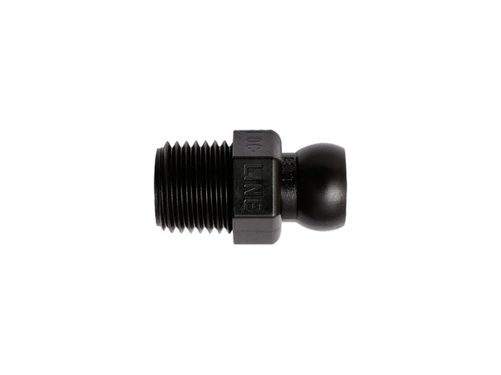 1/4" hrdlo se závitem  BSPT 1/4" - černé provedení - LL49438BLK-1